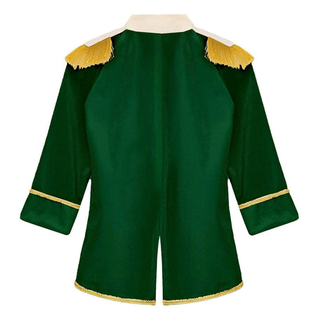Little Boys Prince Cosplay Costume Long Sleeve Gold Fringe Braiding Velvet Tuxedo Tailcoat Royal Court Cosplay Jacket Dress Up
