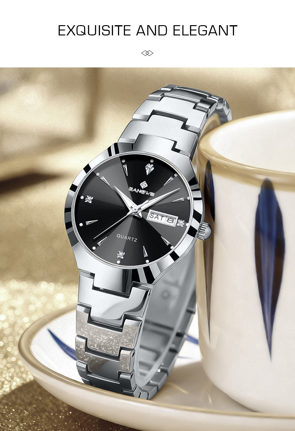 BANGWEI 2026 NEW Women's Watch Fashion Waterproof Luminous Elegant Weekly Calendar Exquisite women's quartz wrist watch reloj
