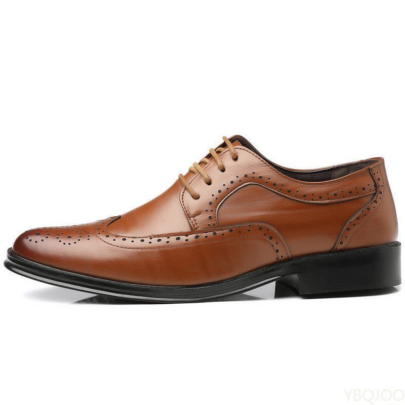 Large size fashionable men's office formal shoes low cut daily comfortable pointed multifunctional men's wedding men's shoes