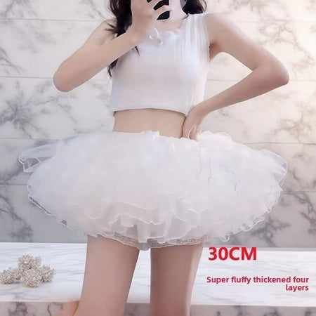 Lolita Flying Saucer Petticoat - Boneless Maximum Volume Crinoline, Invisible Wire-Free Underskirt for Daily Gothic Sweet OP/JSK