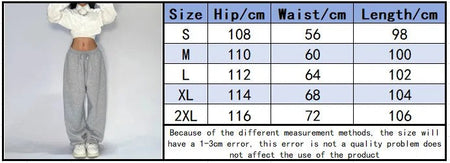 Casual Solid Sweatpants For Women High Waist Lace Up Loose Joggers Pant Classic Baggy Streetwear Female Sport Dance Trouser Y2K
