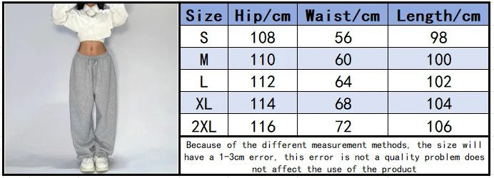 Casual Solid Sweatpants For Women High Waist Lace Up Loose Joggers Pant Classic Baggy Streetwear Female Sport Dance Trouser Y2K