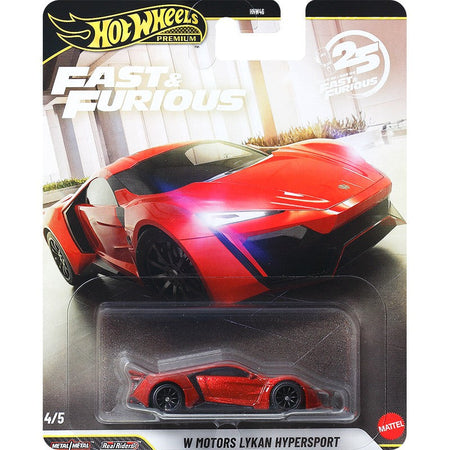 Hot Wheels Premium HNW46 Fast & Furious,Mitsubishi Eclipse Benz 500 Lykan FJ Cruiser,1:43 Diecast Collector's Gift Toys for Kids