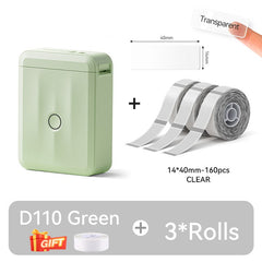 NIIMBOT D110 Upgraded Version Thermal Label Printer Mini Portable Smart Label Maker With Tape for Office Home Kitchen School