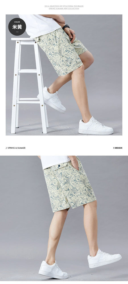 Men's Sweatpants Baggy Comfortable Shorts Male Casual Travel Outdoor Sports Bermuda Shorts Elastic Waist Y2K Print Half Pants