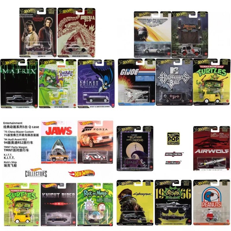 New Hot Wheels HXD63 Pop Culture Collection Series Stranger Things Godzilla Back To The Future Forza Matrix Collection Toys Cars