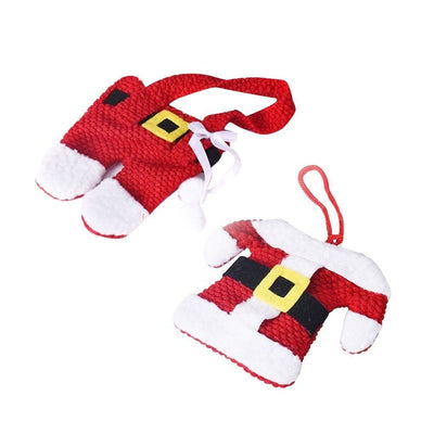 1/2/3 Set Christmas Cutlery Holder Utensil Bags Fork Spoon Pockets Tableware Silverware Xmas Pouch