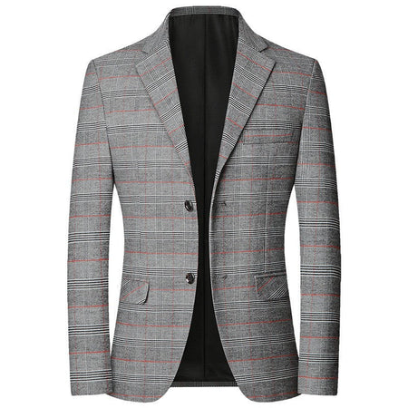 New Spring Men Formal Wear Plaid Blazers Jackets Man Business Casual Suits Coats Quality Male Slim Fit Blazers Jackets Coats 4XL