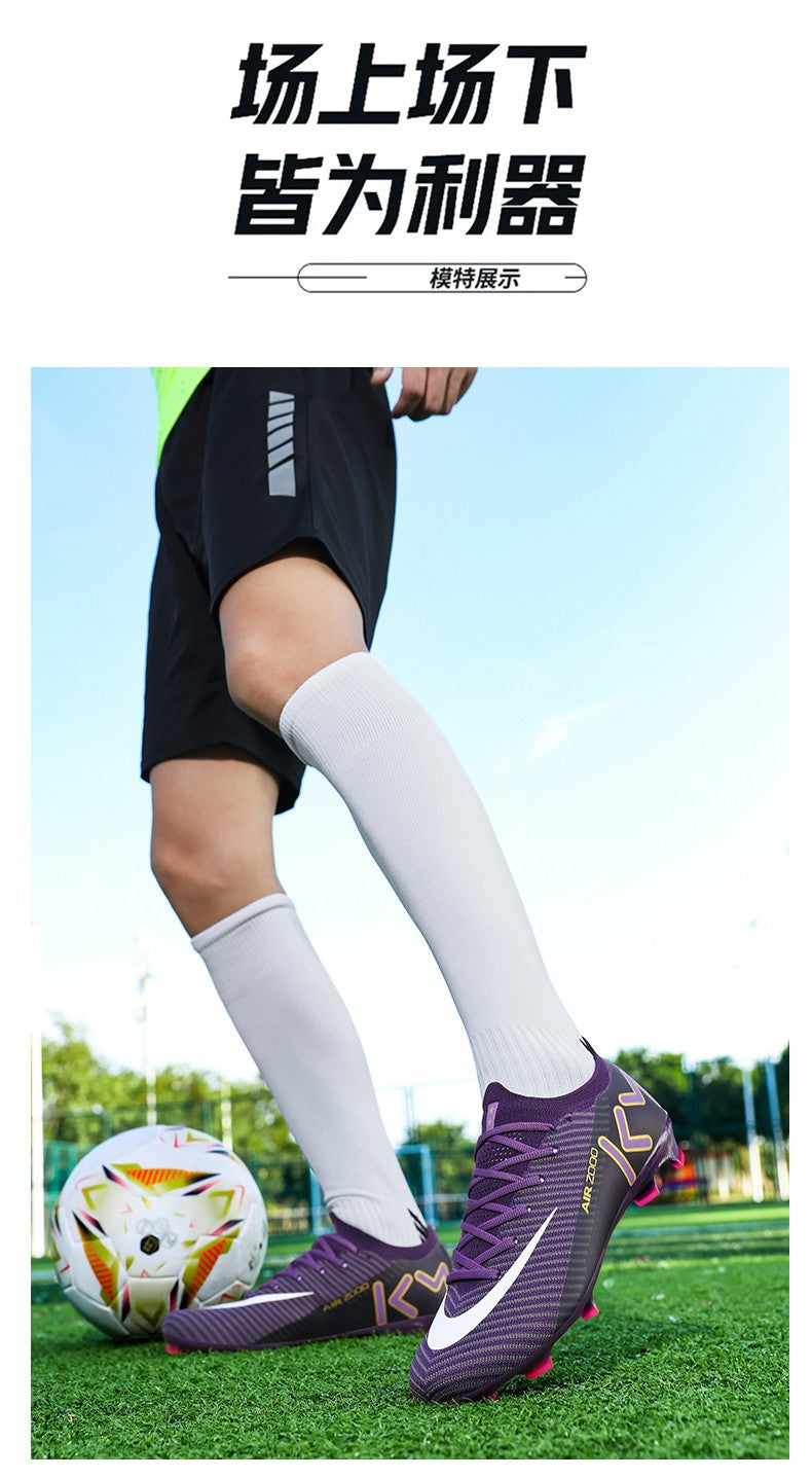 New Men Women Football Field Boots Studded Comfortable Unisex Soccer Shoes Cleats Ultralight Professional Sneakers Comfortable