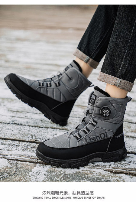 Men Top Quality Casual Snow Boots Waterproof Warm Winter Shoes Men Hiking Boots Outdoor Mountain Climbing Sneaker Man Trekking