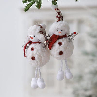 2Pcs New Christmas Cute Plush Angel Doll Pendant Lovely Boys Girls Xmas Tree Hanging Decoration Merry Christmas Party Ornaments