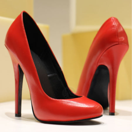 5.5 Inch Stiletto High Heel Unisex Sleek Night Club Round Toe Pump Plus Size Shoes Party Shoes Size36-46 In Stock