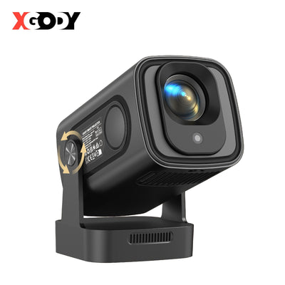 XGODY Projector 4K 350ANSI Short Throw Speaker Base Android Bluetooth WiFi Native 1080P Auto FocusHome Theater