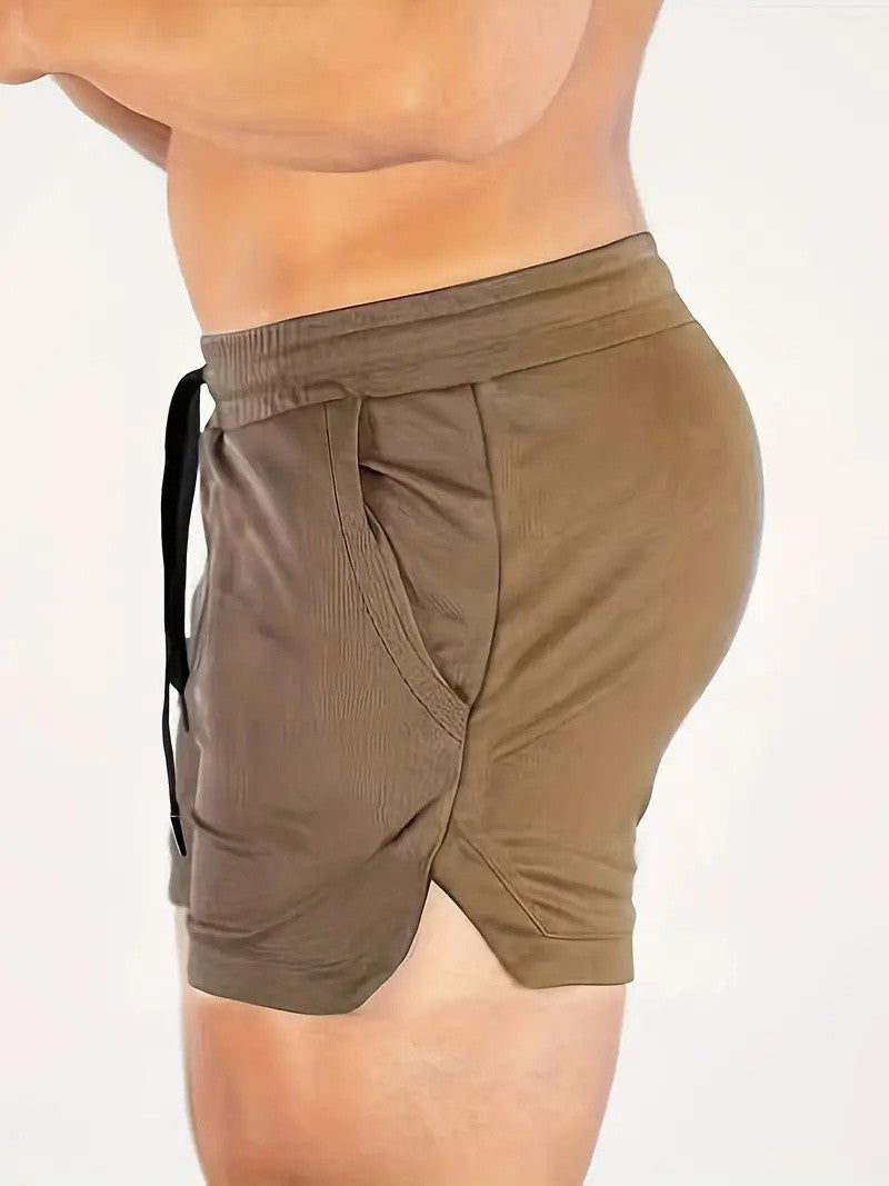 2024 Latest, Fast Drying Breathable Muscle Running Shorts, Marathon Seven Legs, Fitness Beach Pants, Tight Mesh Fabric, Hip Hop