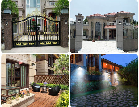 PIR Motion Sensor 100LED Sunlight control 3 sided Solar Energy Street light Yard Path Home Garden Solar Power lamp Wall Light