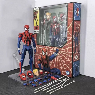 Ct Toys Spiderman Mafex 185 Classic Costume Anime Figure Ver Miles Morales 2099 Spider-man Action Figure Figurine Toys Kids Gift