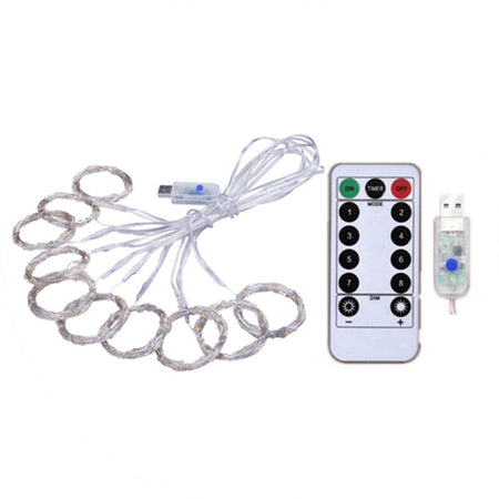 LED Curtain String Lights Holiday Garland 6M/3M 8 Modes USB Powered Festoon for Home Garden Christmas Party New Year Wedding