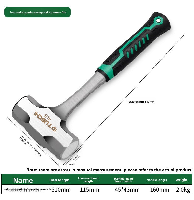 Damaly, Sledgehammer, Octagonal Hammer, Integrated Wall Demolition and Wall Smashing Heavy Masonry Hammer, Hammer