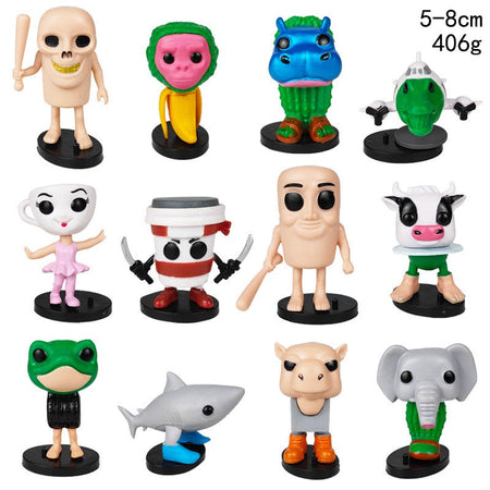 Italian Brainrot Tung Sahur Figure Toy Tralalero Tralala Figures Bombardino Crocodilo Shimpanzini Bananini Model Decor Doll Gift