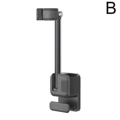 Angle Adjustable Hair Dryer Holder Non-Drilling Wall-Mounted Hair Dryer Stand For Bathroom Free-hand Lazy Storage Rack Shelf