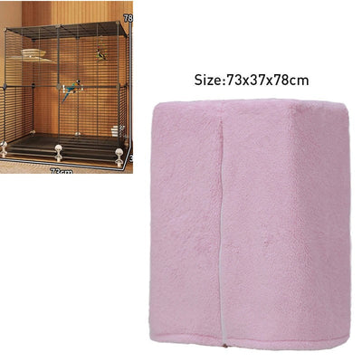 Winter Warm Bird Cage Cover Breathable Splashproof Large Bird Cage Cover Parrot Cage Shading Protective Products Bird Supplies