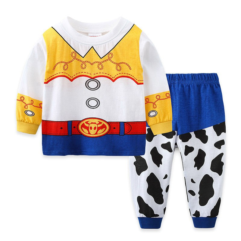 New Kids Pajama Set Cotton Soft Buzz Lightyear Print Loungewear Long Sleeve Pjs Sleepwear for Toddler Boys Girls Nighty