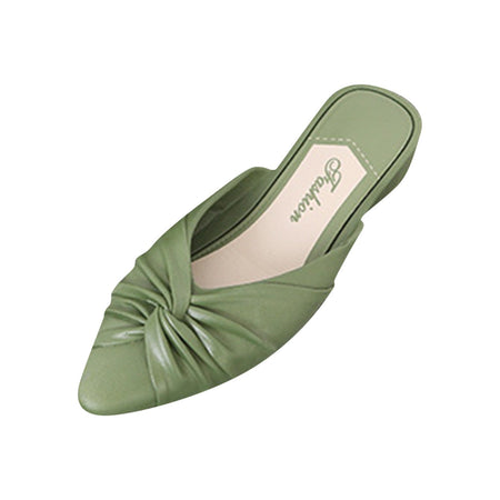 Women's Summer New PVC Fashion Pointy Solid Color Daily Casual Indoor And Outdoor Sandals Beach Flip-flops  Low Heel Sandals