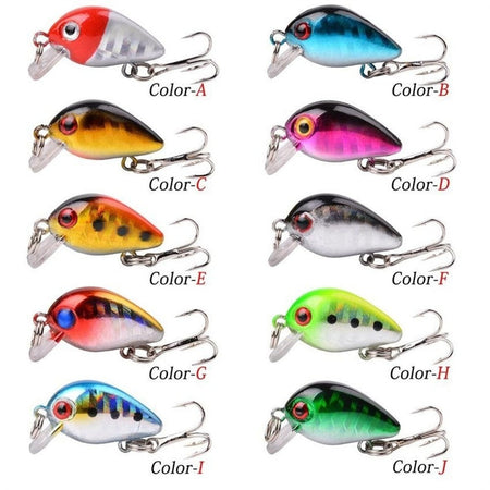 10Pcs Crankbaits Fishing Lures Mini Fishing Floating Bass Hard Wobbler Bait Lures Fishing Crankbait