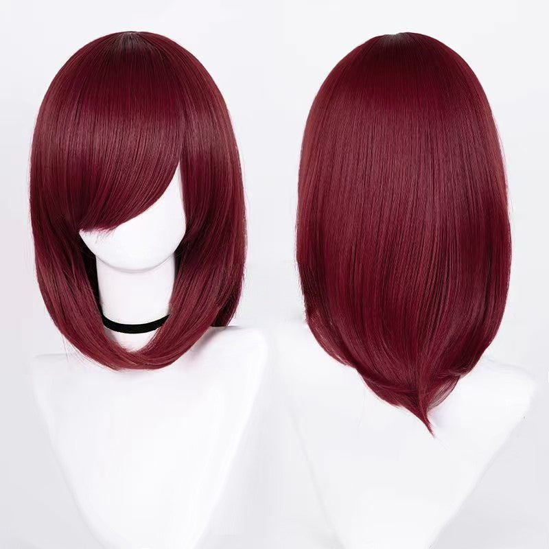 Cosplay Wigs Multicolor 16 Inch Short Straight Men's Wig Synthetic Heat Resistant Wigs for Anime Cosplay Halloween Party Use