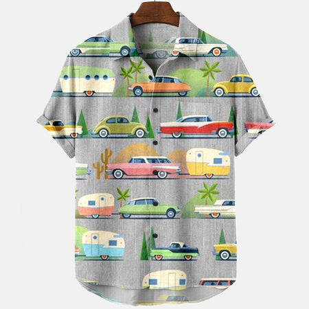 Hawaiian Shirts For Men Fashion Comfortable Unisex Short Sleeve Tops Beach Travel Surf Casual Shirts Oversized Men's Shirts