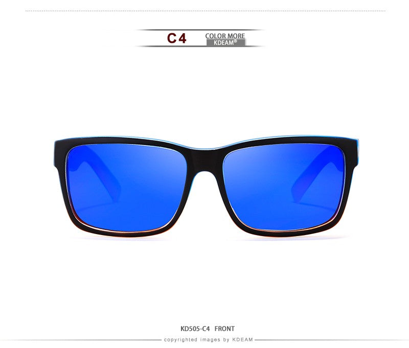 KDEAM Revamp Of Sport Men Sunglasses Polarized Shockingly Colors Sun Glasses Outdoor Driving Photochromic Sunglass With Box