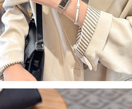 GEDI Square Watch Stainless Steel Gold Vintage Watches for Woman Luxury Elegant Waterproof Quartz Wristwatch Gifts Girlfriend