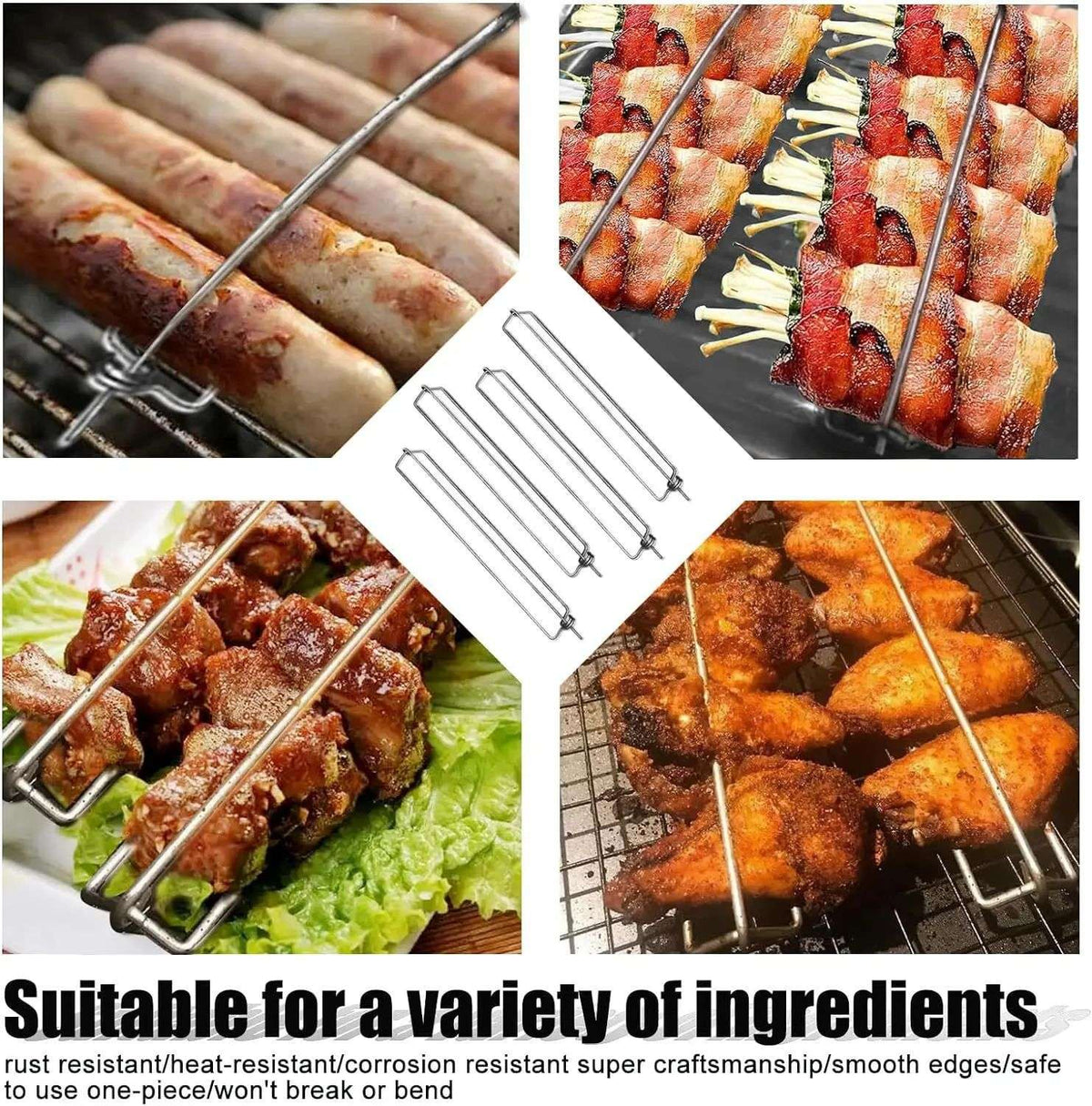New Product Wingrailsgrilling Outdoor Barbecue Fork Chicken Wing Grill BBQ Barbecue Tools