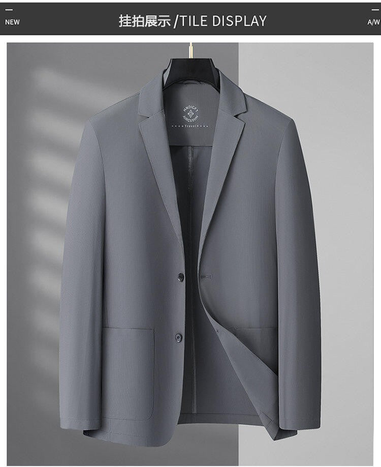 2025 Summer Ice Silk Thin Sunscreen Suit Jackets for Men Classic Business Casual Blazers Wedding Social Dress Coat Men Clothing