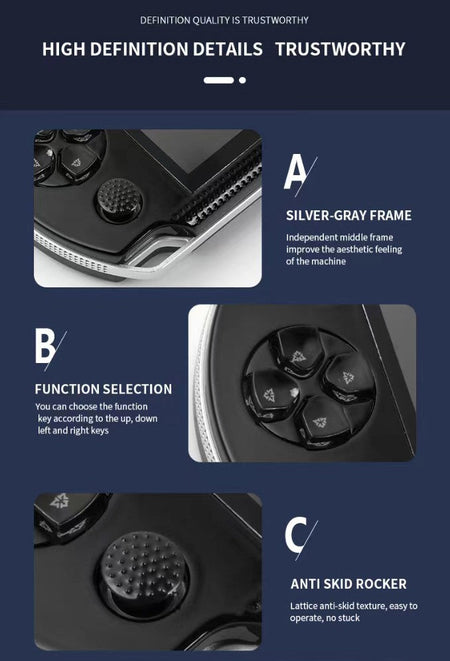 Handheld Portable Retro Video Game Console Videogame Arcade Player for Children Mini Machine Emulator Retrogame Gaming Station