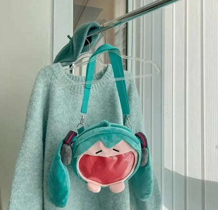 Hatsune Shoulder Bag New Backpack Cute Anime Girl Plush Cartoon Kawaii Knapsack Student Bag Packet Kids Gifts Toys