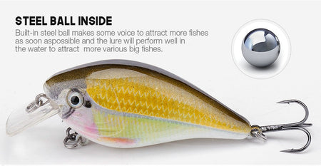 VTAVTA 5cm/7cm Crankbaits Fishing Lure Floating Wobblers for Pike Black Minnow Lures for Fishing Artificial Bait Fishing Tackle