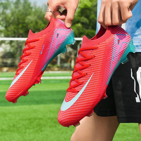 New Men Football Boots Cleats Grass Adult Soccer Shoes Ankle Sport Training Outdoor Ultralight Non-Slip Futsal Comfortable