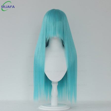 Very High Quality 400g 48 Colors 24Inch 60cm Long Straight Cosplay Wig With Bangs Heat Resistant Hair Anime Wigs + Wig Cap