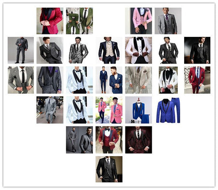 CustomizedFashion Brown Groom Tuxedos Peak Lapel Groomsmen Mens Wedding Dress Excellent Man Jacket Blazer Business Suit(Jacket+P