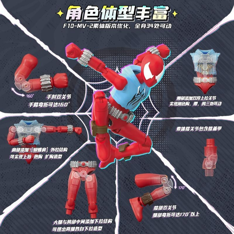 Blokees Hobie Brown Spider-Man Green Goblin Sandman Electro Shocker Spider-Man 2099action Figure Assembly Collection Toys Gifts