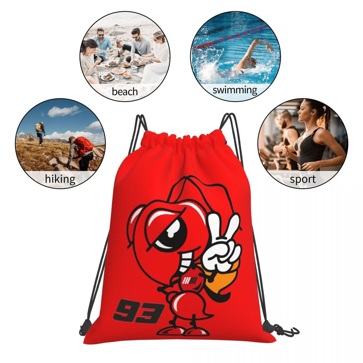 Motorcycle Marc Marqueze 93 Backpacks Casual Drawstring Bags Sports Bag Book Bags For Man Woman School
