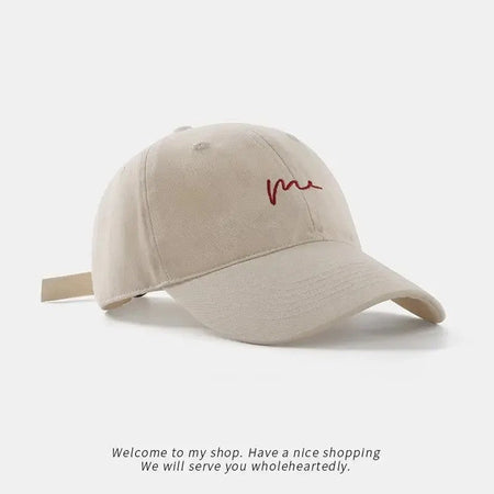 Retro Retro Embroidered Baseball Hat New Big Headed Duck Tongue Hat Letter Fashion Sunshade Hat Women's Adjustable Sports Hat