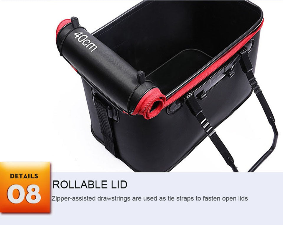 WALK FISH Thicken Fishing Bag Folding EVA Fishing Bucket Portable Live Fish Box Storage Outdoor Waterproof Camping Hiking Bag