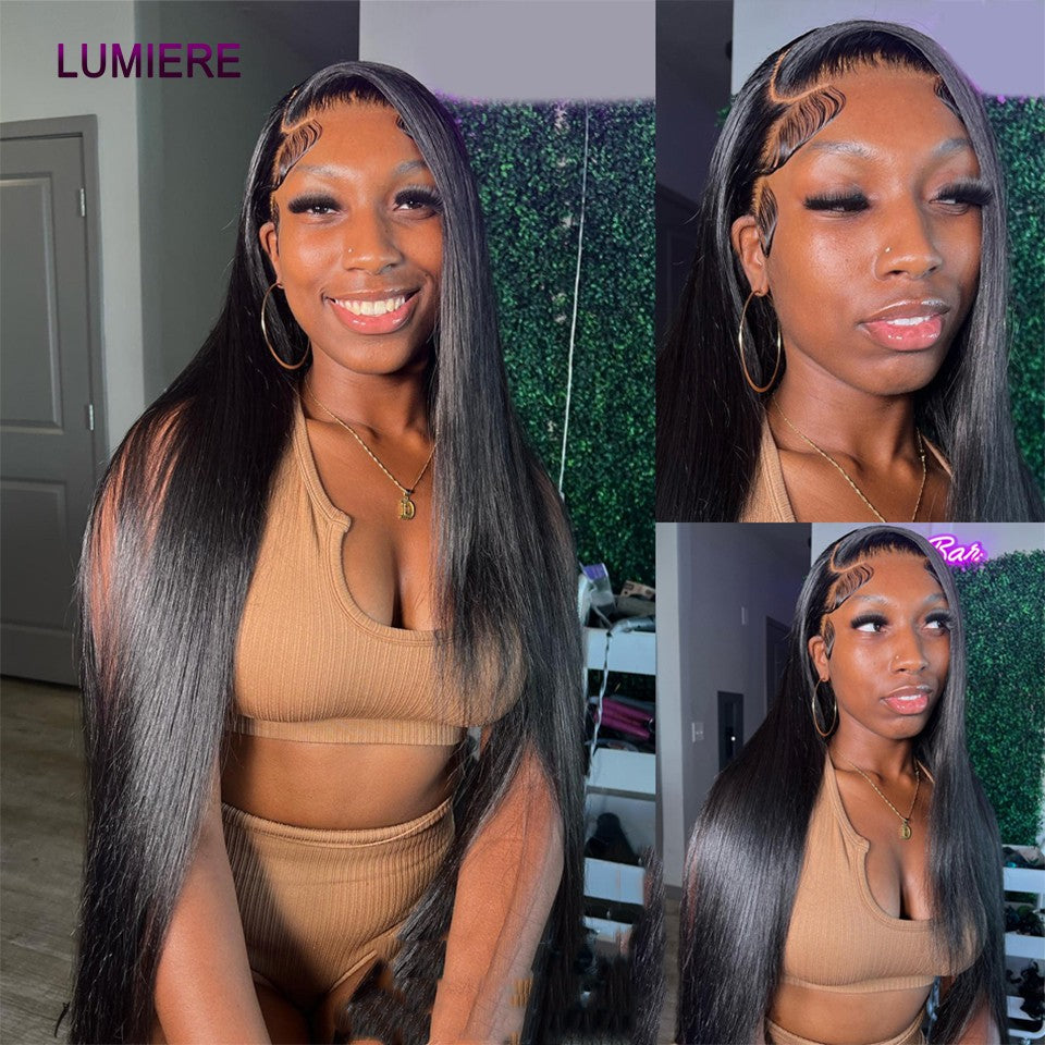 8-40" Bone Straight Human Hair Bundles 1/3/4 PCS Brazilian Hair Weave Raw Human Hair Bundles Deal Virgin Hair Extensions Lumiere