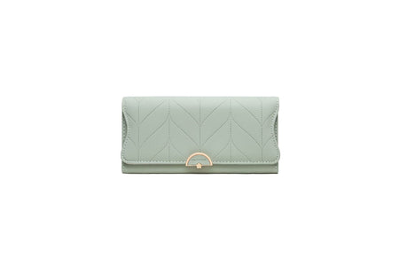 PU Fashion Long Women's Wallet Fashion Buckle New Handbag Large Capacity Fresh Wallet Wallet