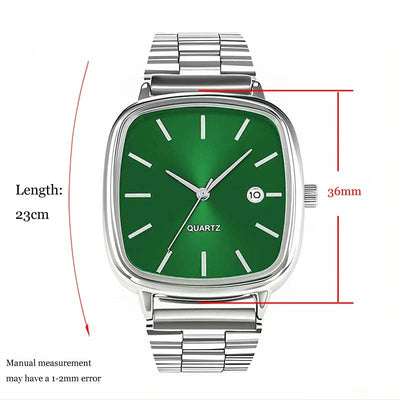 Luxury Square Quartz Watch for Men Casual Student Fashion Simple Design Versatile Stylish Calendar Watches Male Female