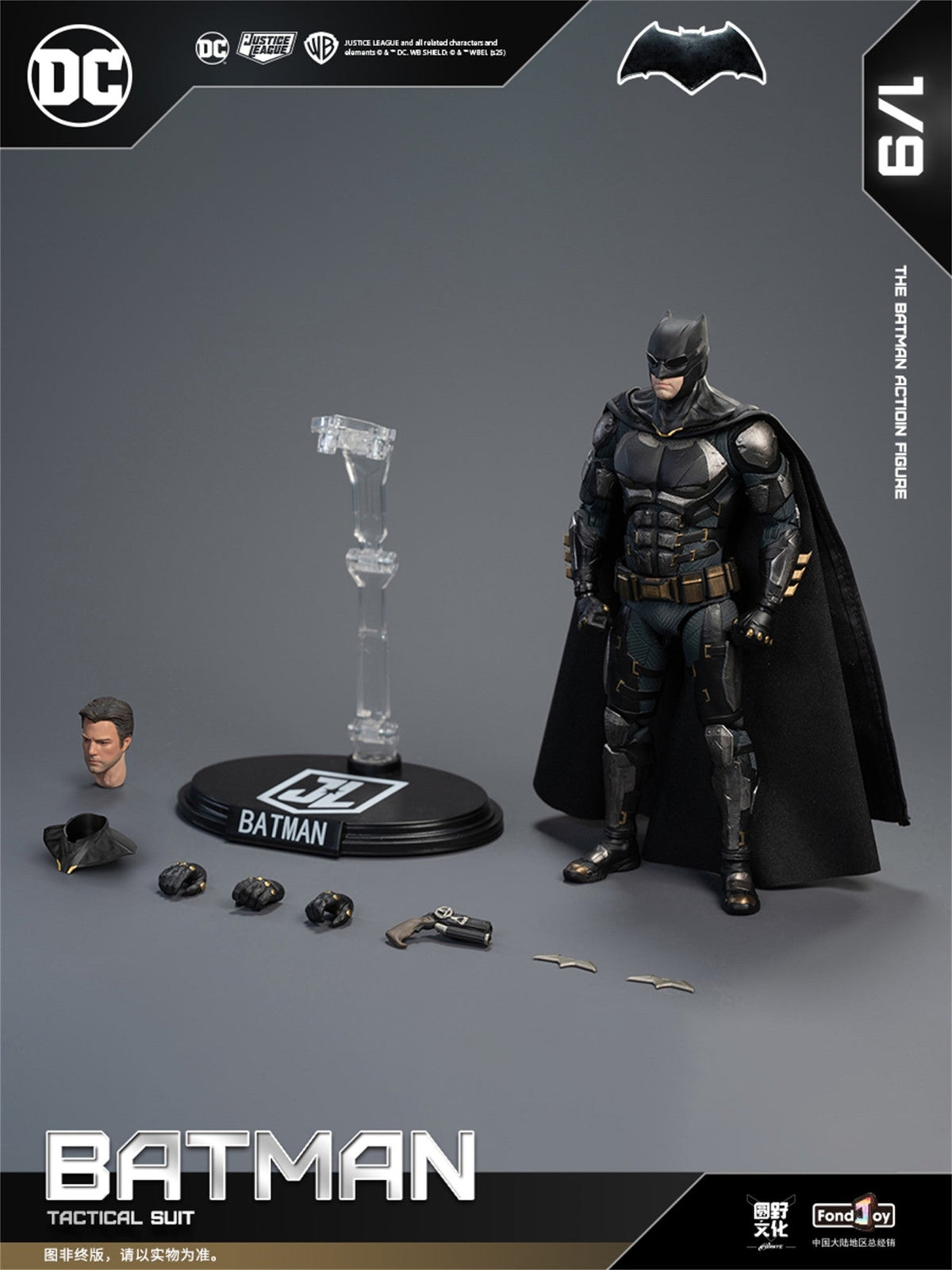 1/9 Original Fondjoy Bruce Wayne Batman Justice League Tactical Batsuit Action Figure Zack Snyder's Movie Detective Comics Toys