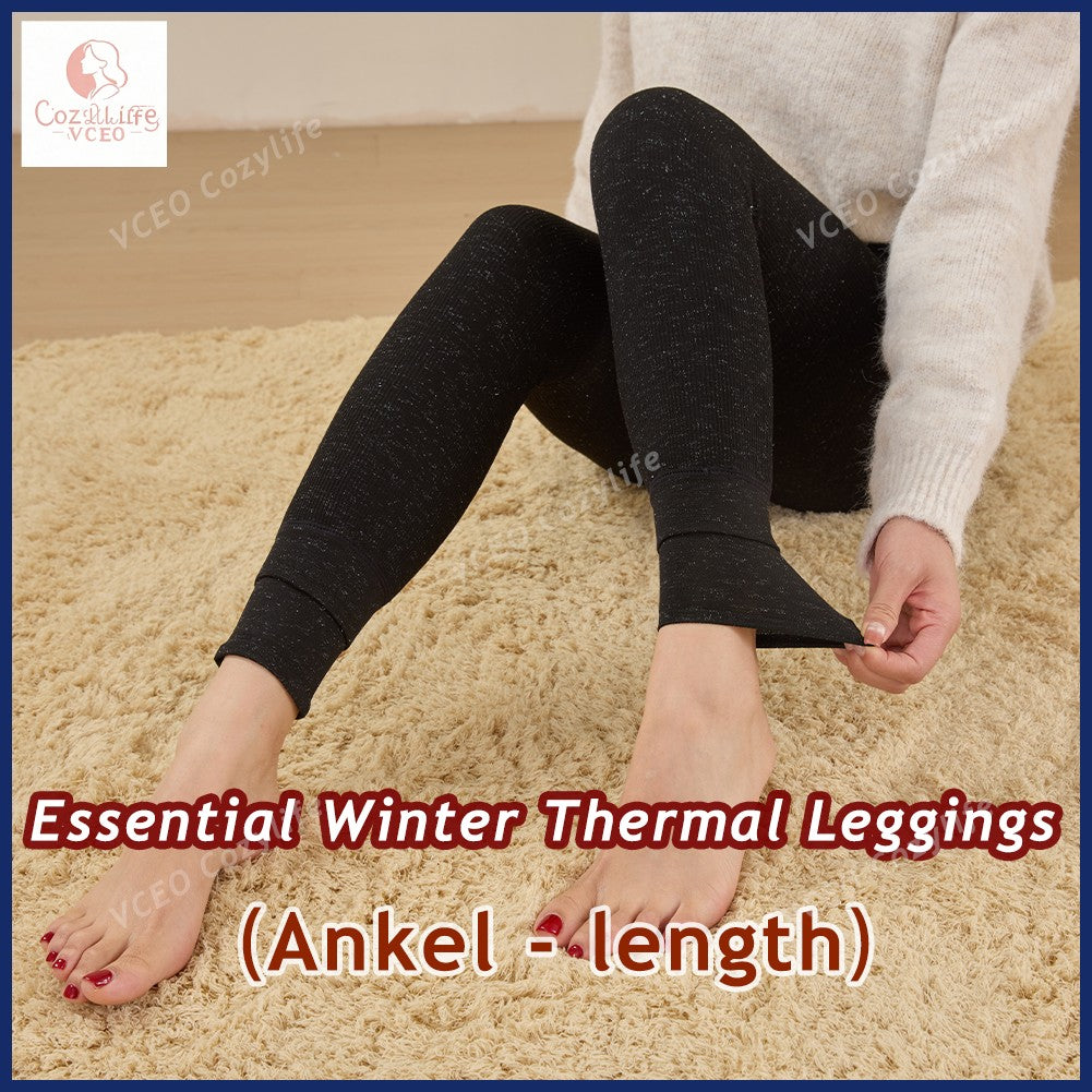 Warm fleece - padded leggings Warm thermal leggings Heavyweight 300g Fleece for Ultimate Warmth High - waisted warm leggings