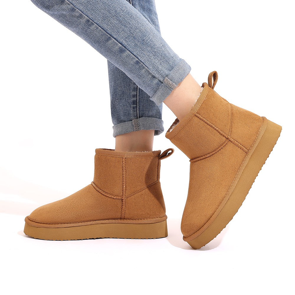 Kidmi Fashion Brand Women Snow Boots Winter Warm Platform Women Boots Outdoor Fuzzy Antiskid Home Women Boots Waterproof Boots